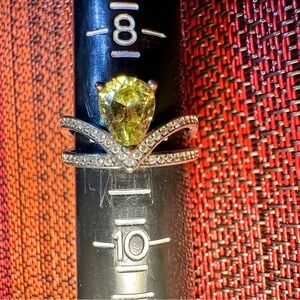 Fragrant Jewels Olive and Silver Ring